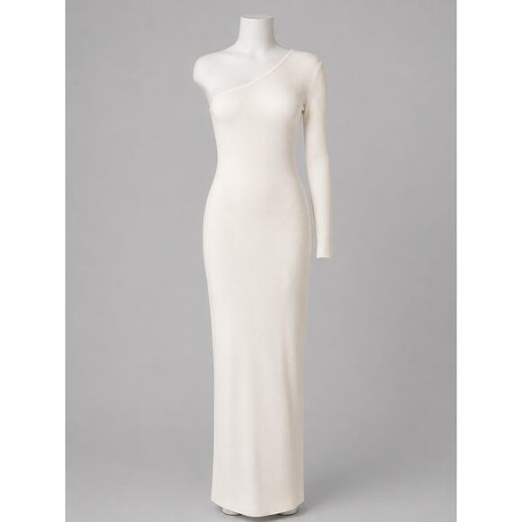 Guess by Marciano Dresses & Skirts - Marciano Meline One Shoulder Knit Maxi Dress - Pale Pearl - Size XS - NWT